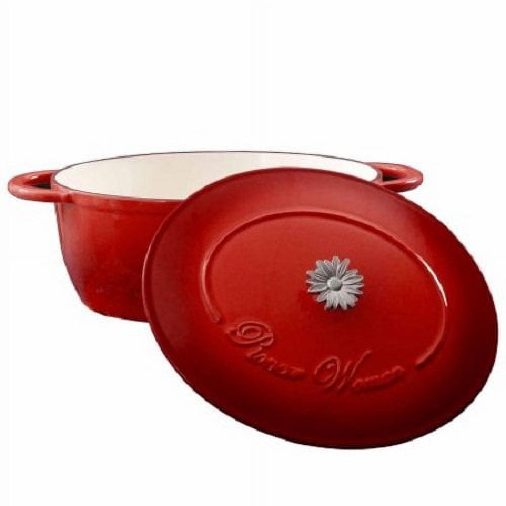 The Pioneer Woman Timeless Beauty 5-Quart Dutch Oven Red