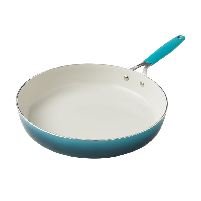 The Pioneer Woman 12-Inch Ceramic Fry Pan, Ombre Teal