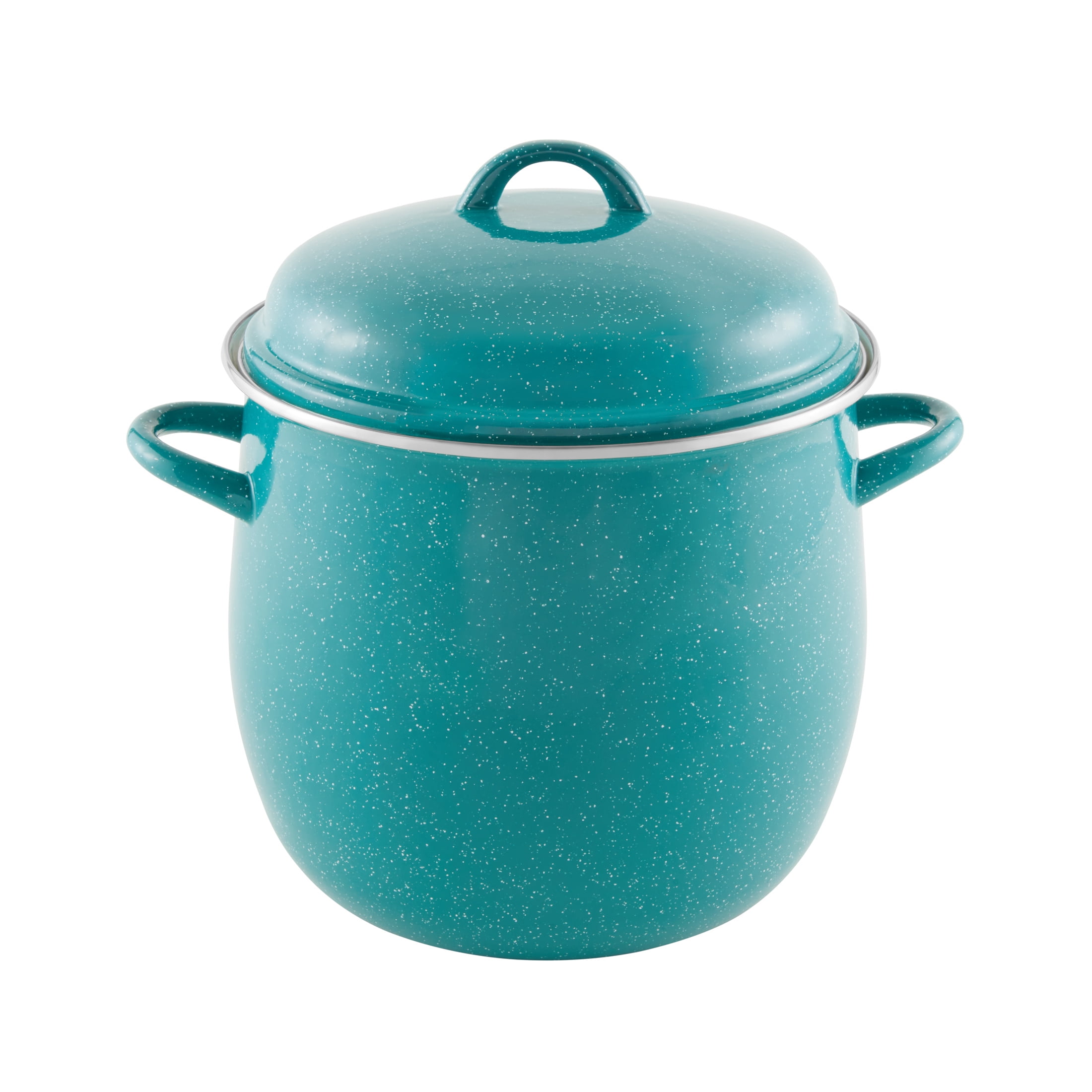 The Pioneer Woman 12 Quart Teal Speckle Enamel On Steel Stockpot ...