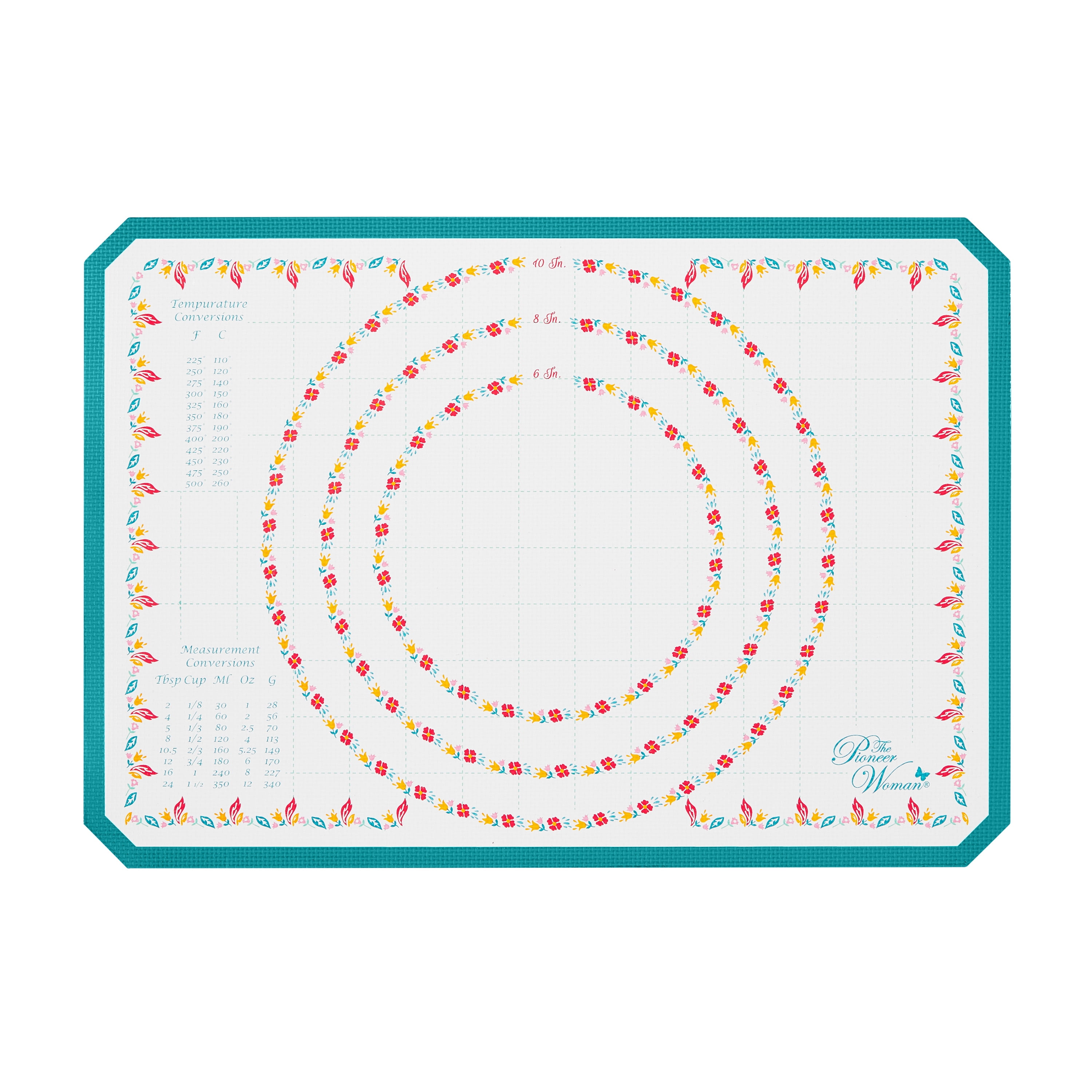 Mainstays Reusable Silicone 24x 16 Pastry Mat with Measurements