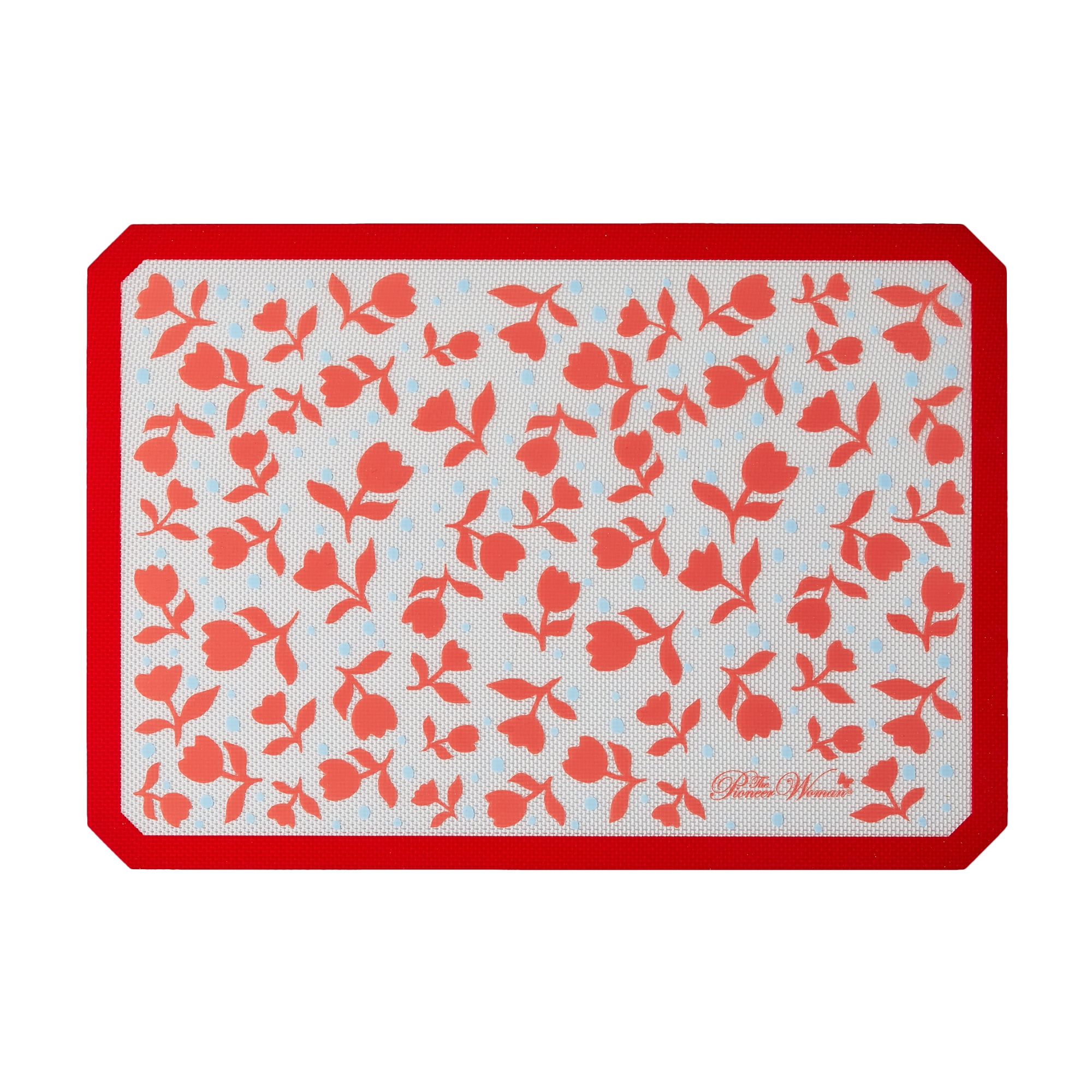 One Piece Silicone Kitchen Mat With Flower Pattern, Simple