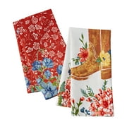 The Pioneer Woman Ranch Floral Kitchen Towel Set, 2-Pack, 18” x 28”