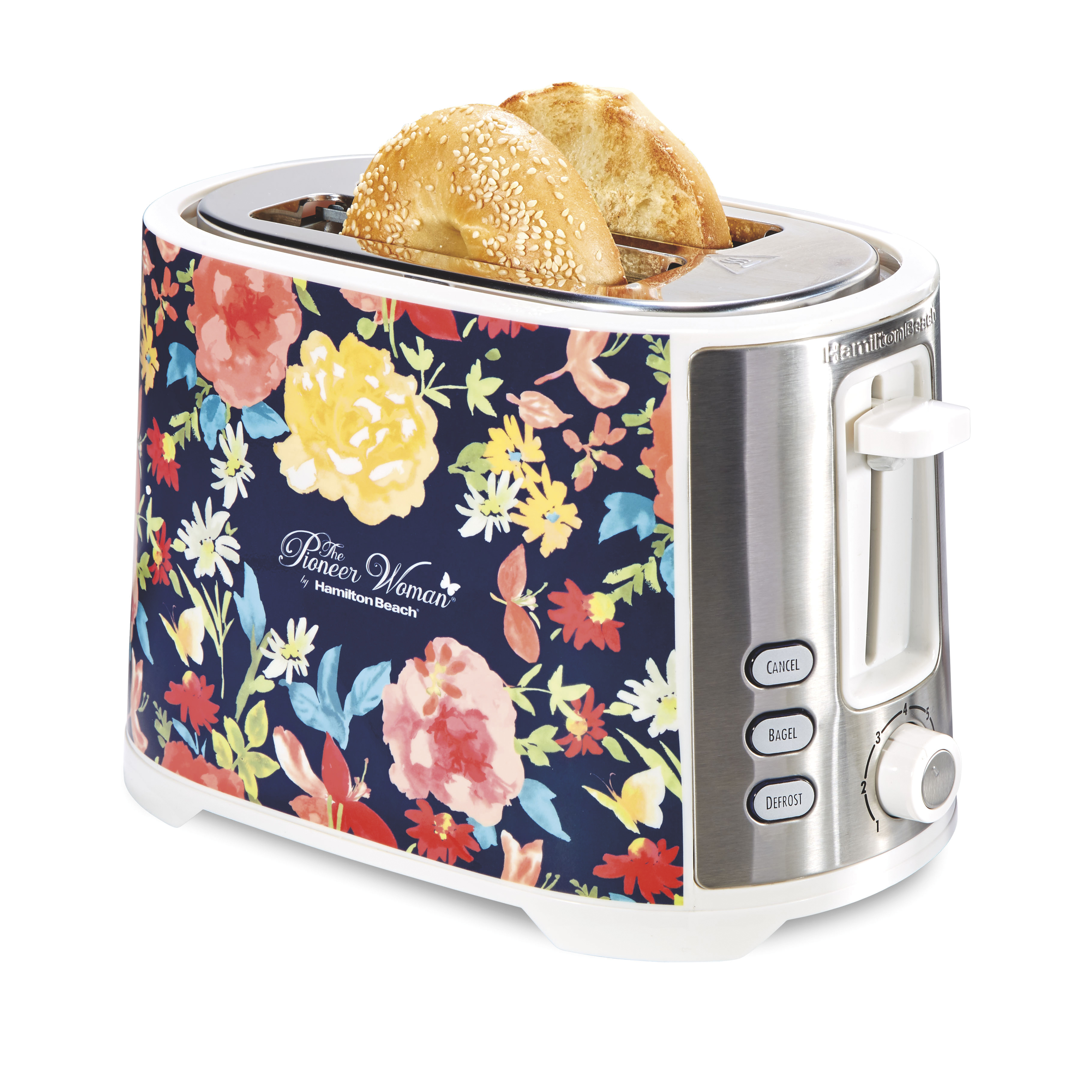 The Pioneer Woman 2 Slice Extra-Wide Slot Toaster, Fiona Floral, 22638 - image 1 of 7