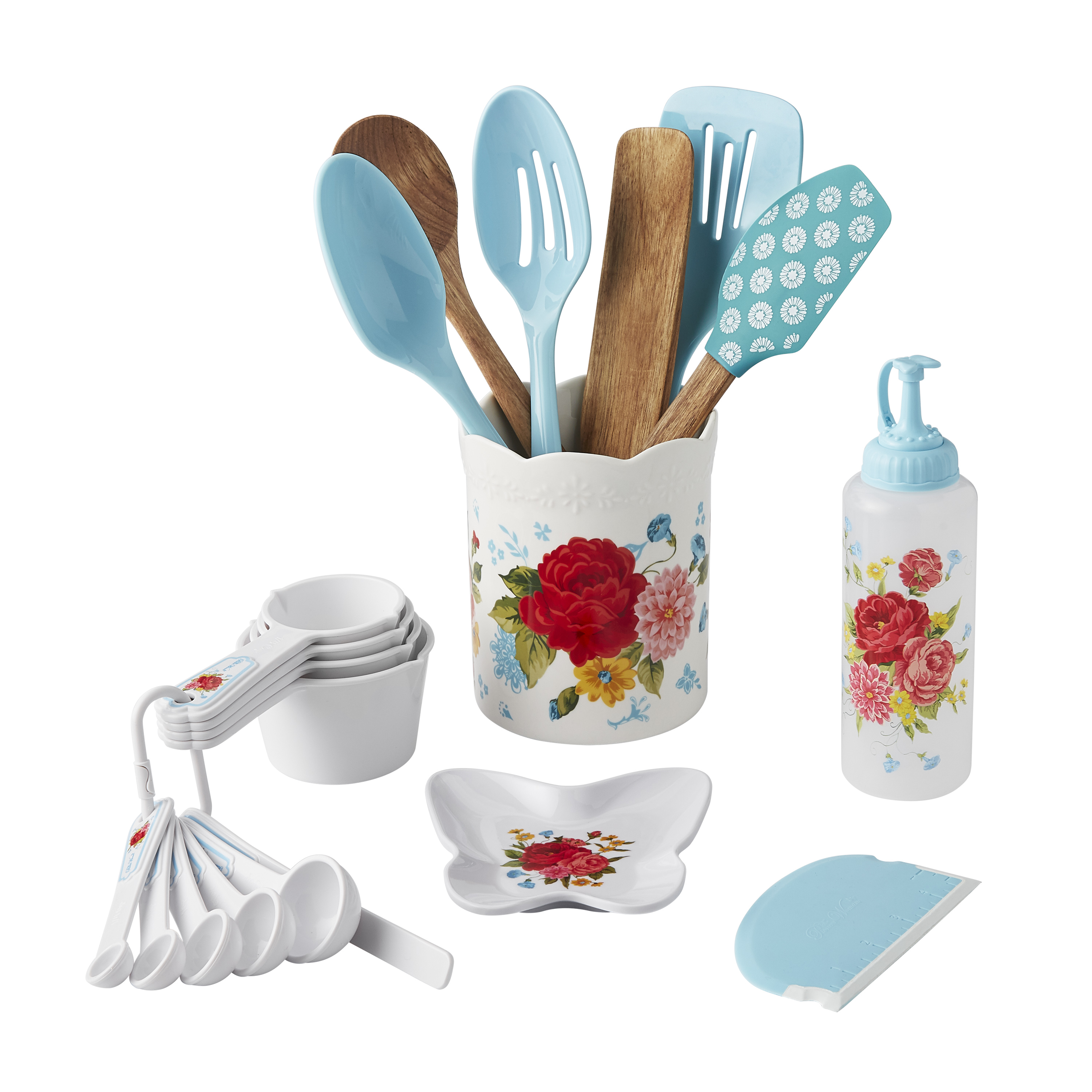 The Pioneer Woman 20-Piece Kitchen Gadget Set, Sweet Rose - image 1 of 7