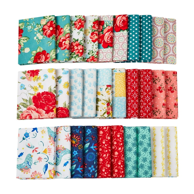 The Pioneer Woman 21 X 18 Fat Quarter Cotton Precut Bundle Multi Color 30 Pieces Walmart