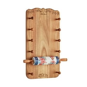 The Pioneer Woman 26-Inch Ceramic French Rolling Pin and Dough Roller with Holder for baking