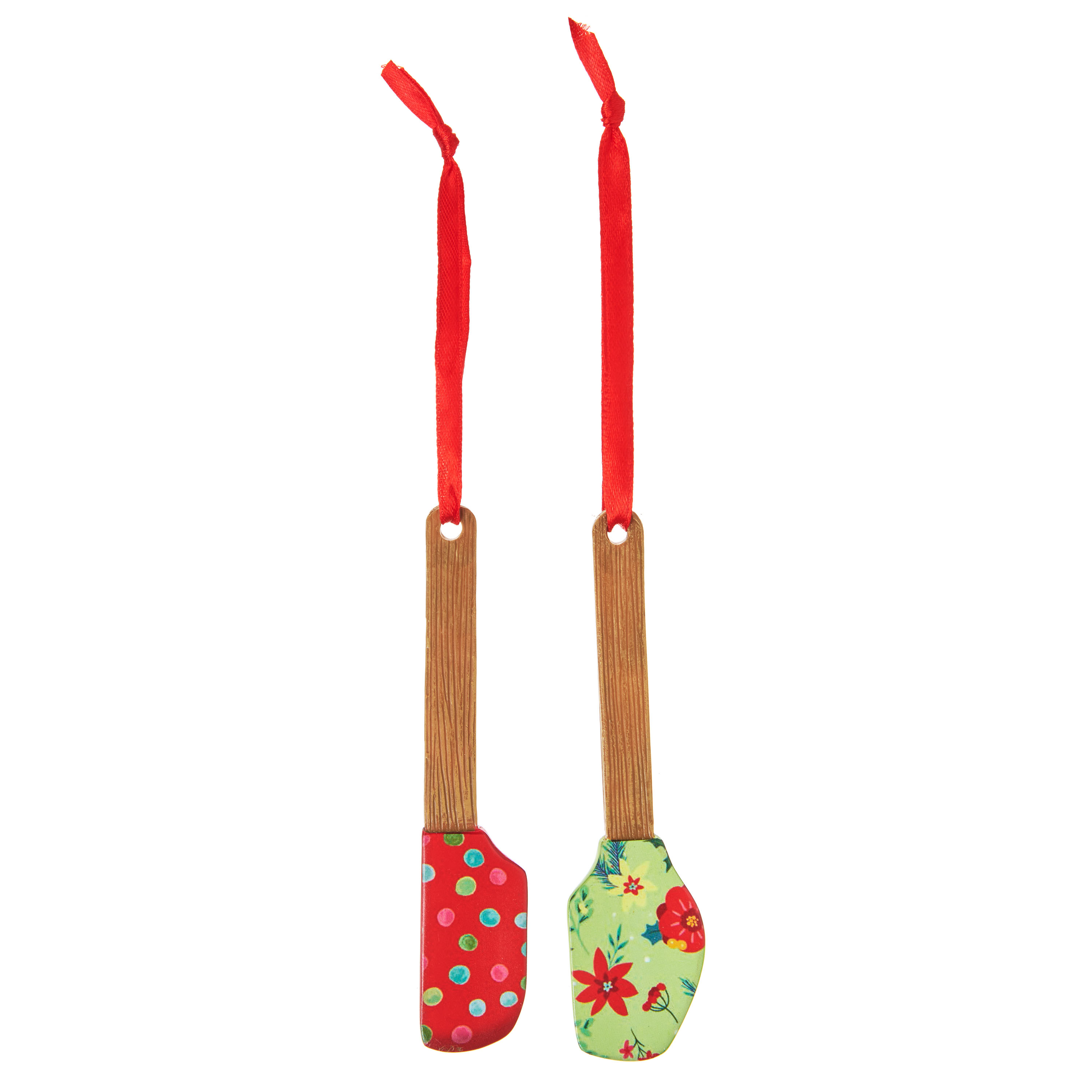 The Pioneer Woman 2pk Red Dots Spatula Ornament, 5 inch