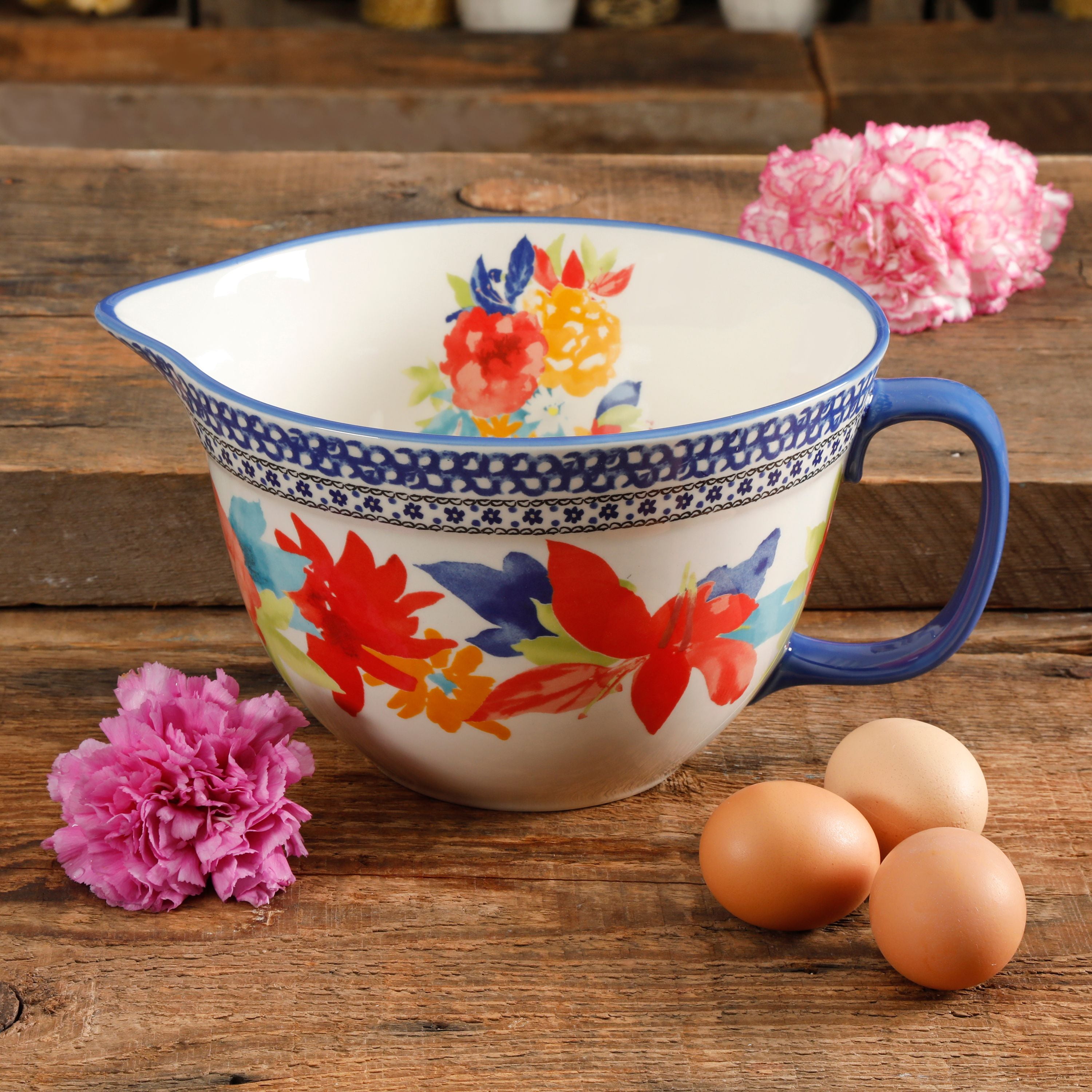 The Pioneer Woman 3.3 Quart Fiona Floral Batter Bowl