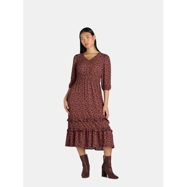 The Pioneer Woman Ruffle Maxi Dress, Sizes XS-3X, Women's