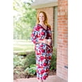 thumbnail image 1 of The Pioneer Woman 3/4 Sleeve V-Neck Top and Cropped Pant Pajama Set, 2-Piece, Women's, 1 of 7
