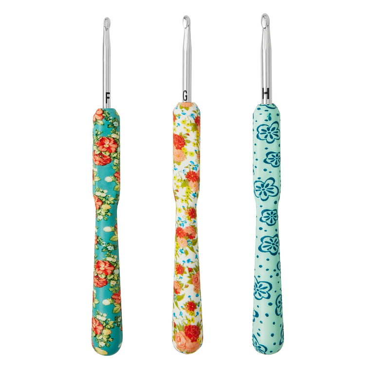 The Pioneer Woman 3-Piece Crochet Hooks Set, Hook Sizes F, G, and H 