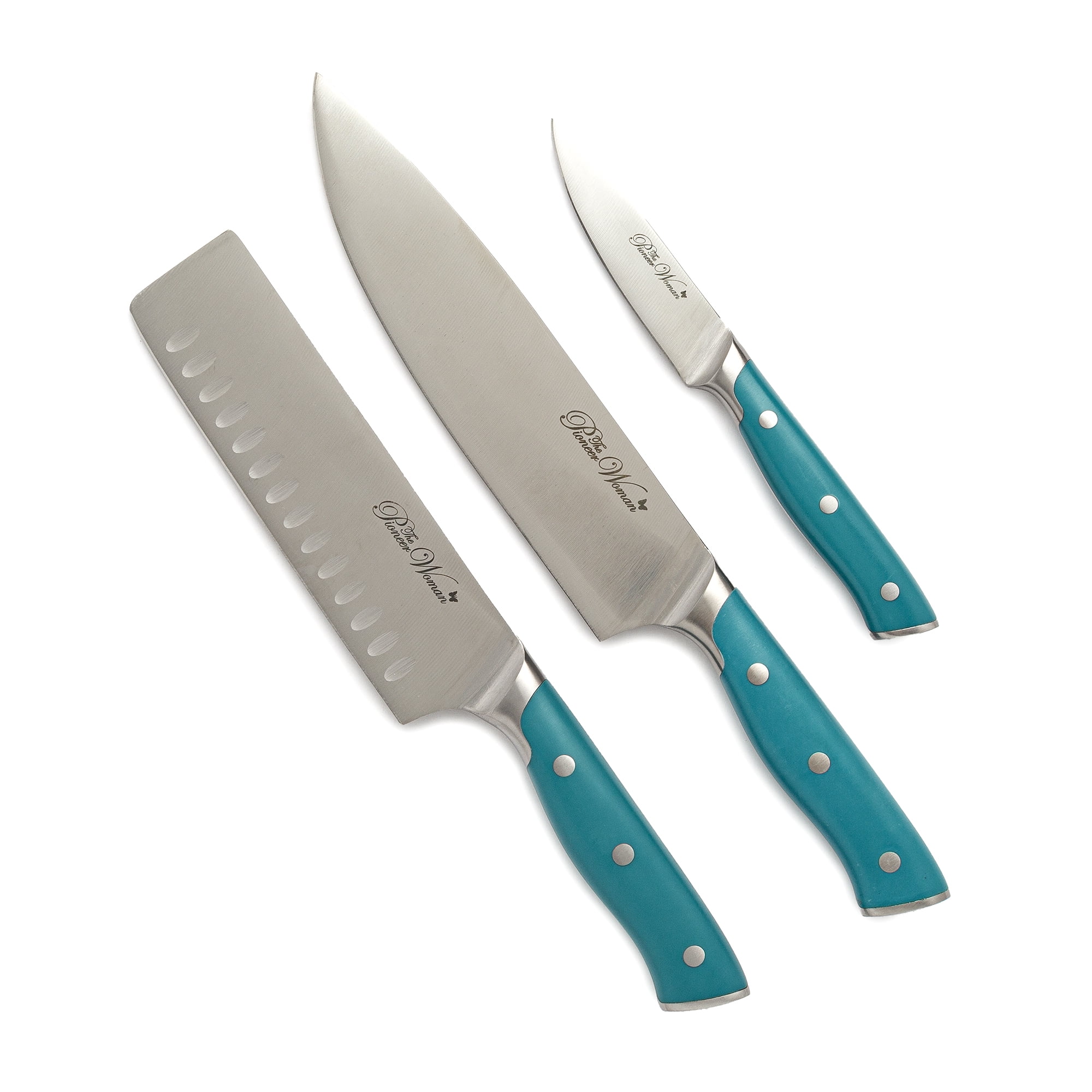 The Turquoise Floral Pioneer Woman Knife Block Set – HIGHLAND MOON
