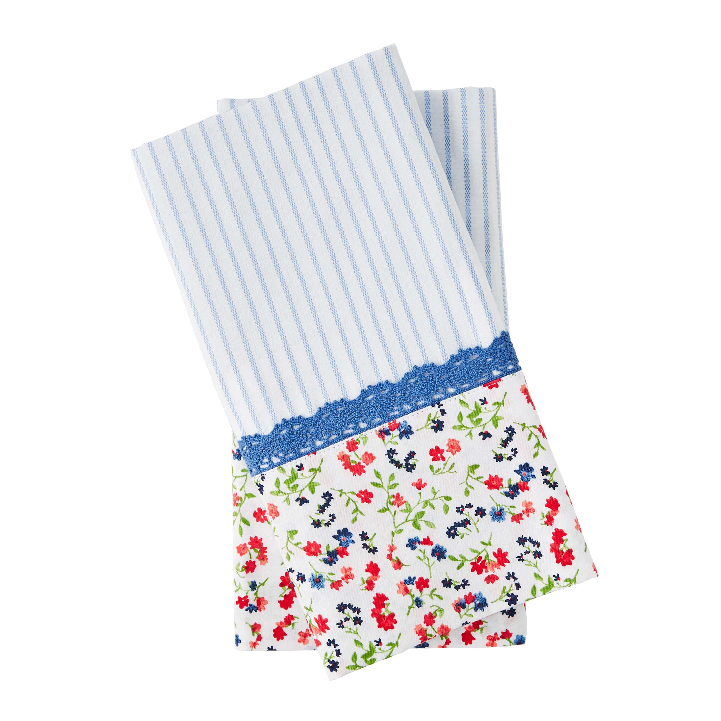 The Pioneer Woman 300 Thread Count Multicolor Print Cotton Pillowcase