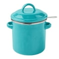 thumbnail image 1 of The Pioneer Woman 37-Ounce Enamel on Steel Grease Strainer, Teal Speckle, 1 of 7