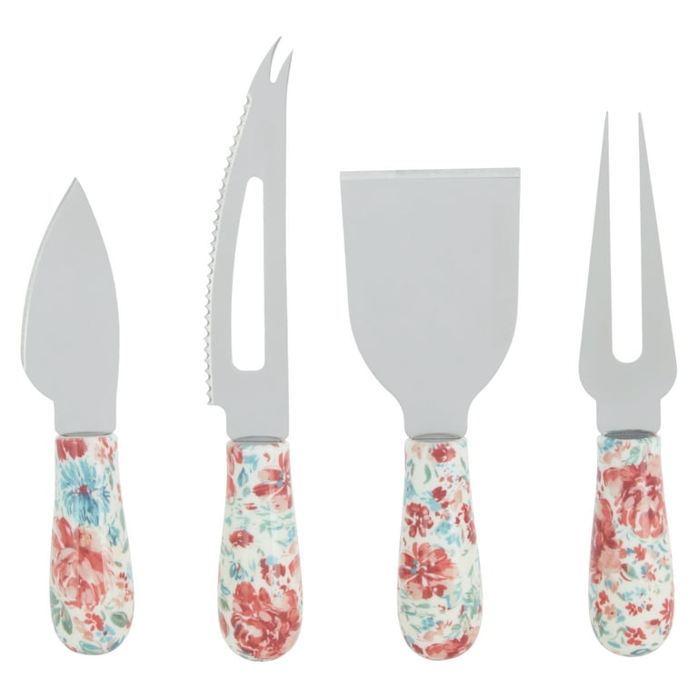 The Pioneer Woman 4-Piece Stainless Steel Cheese Knife Serving Set,  Gorgeous Garden 