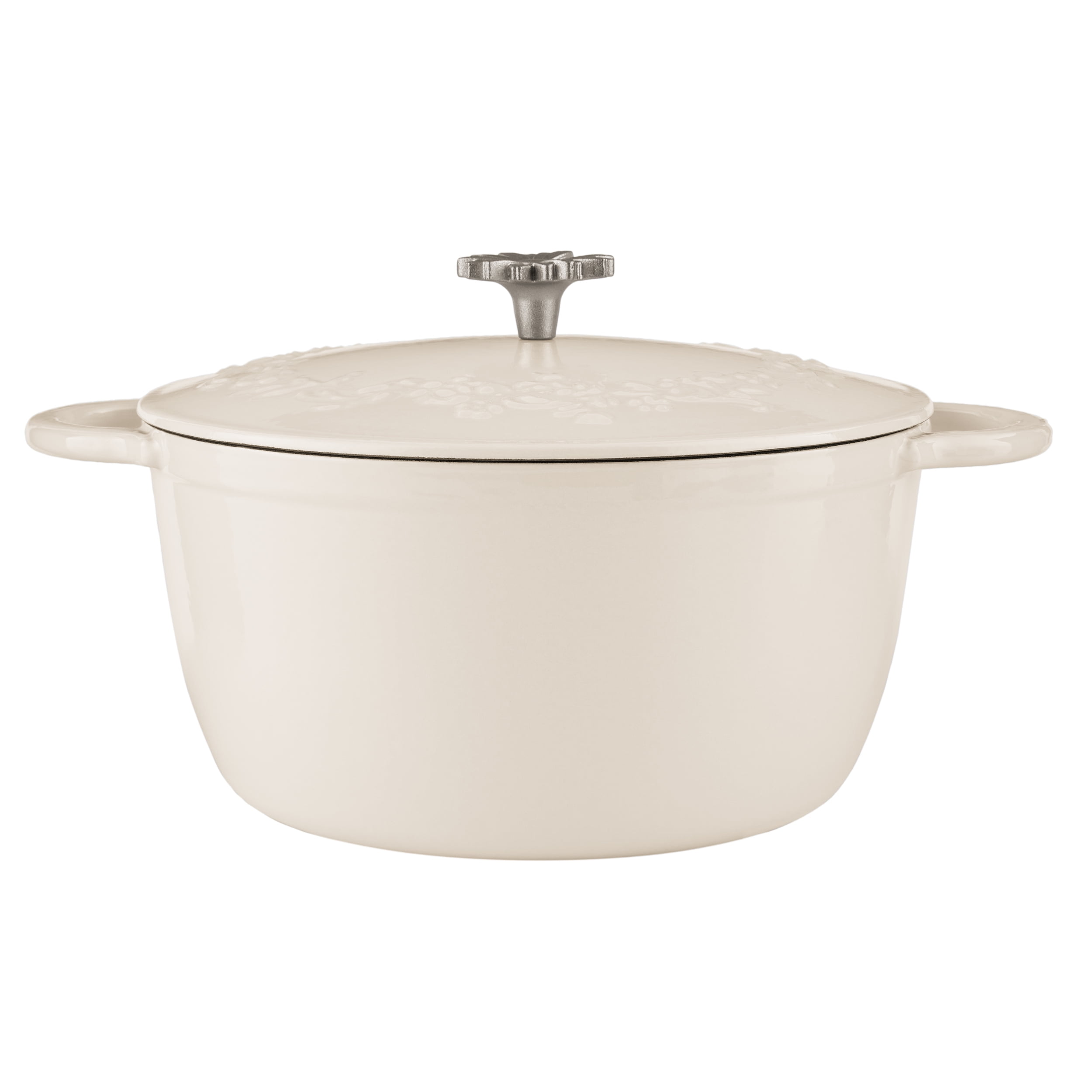 The Pioneer Woman 5qt Oven-Safe Enamel Cast Iron Dutch Oven, Linen - Walmart.com