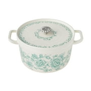 The Pioneer Woman Agatha Enameled Cast Iron 5-Quart Dutch Oven, Green Floral
