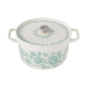 The Pioneer Woman Agatha Enameled Cast Iron 5-Quart Dutch Oven, Green Floral