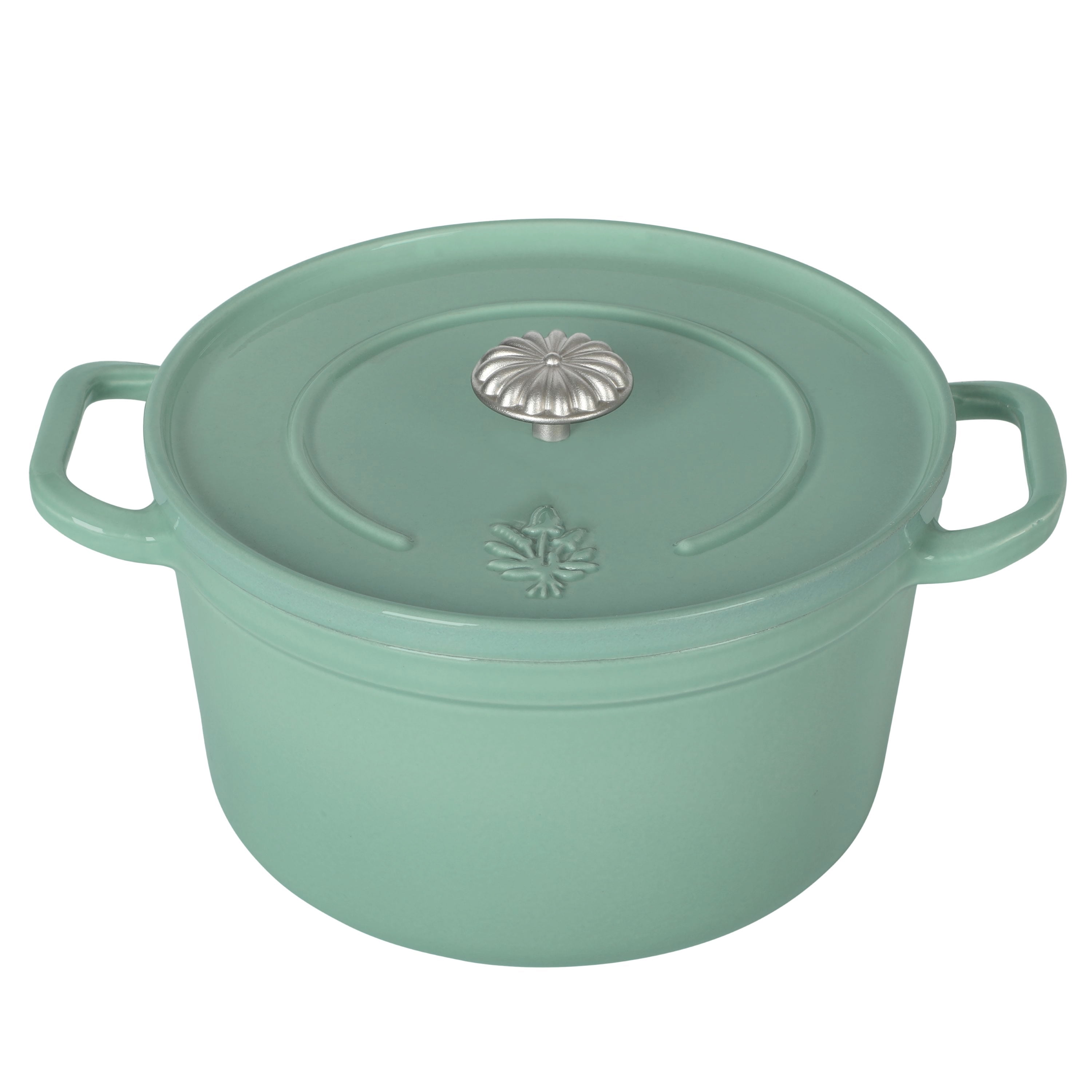The Pioneer Woman 5-Quart Enameled Cast Iron Dutch Oven Pot with Lid, Green - Walmart.com