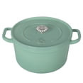 thumbnail interactive-video image 1 of The Pioneer Woman 5-Quart Enameled Cast Iron Dutch Oven Pot with Lid, Green, 1 of 18