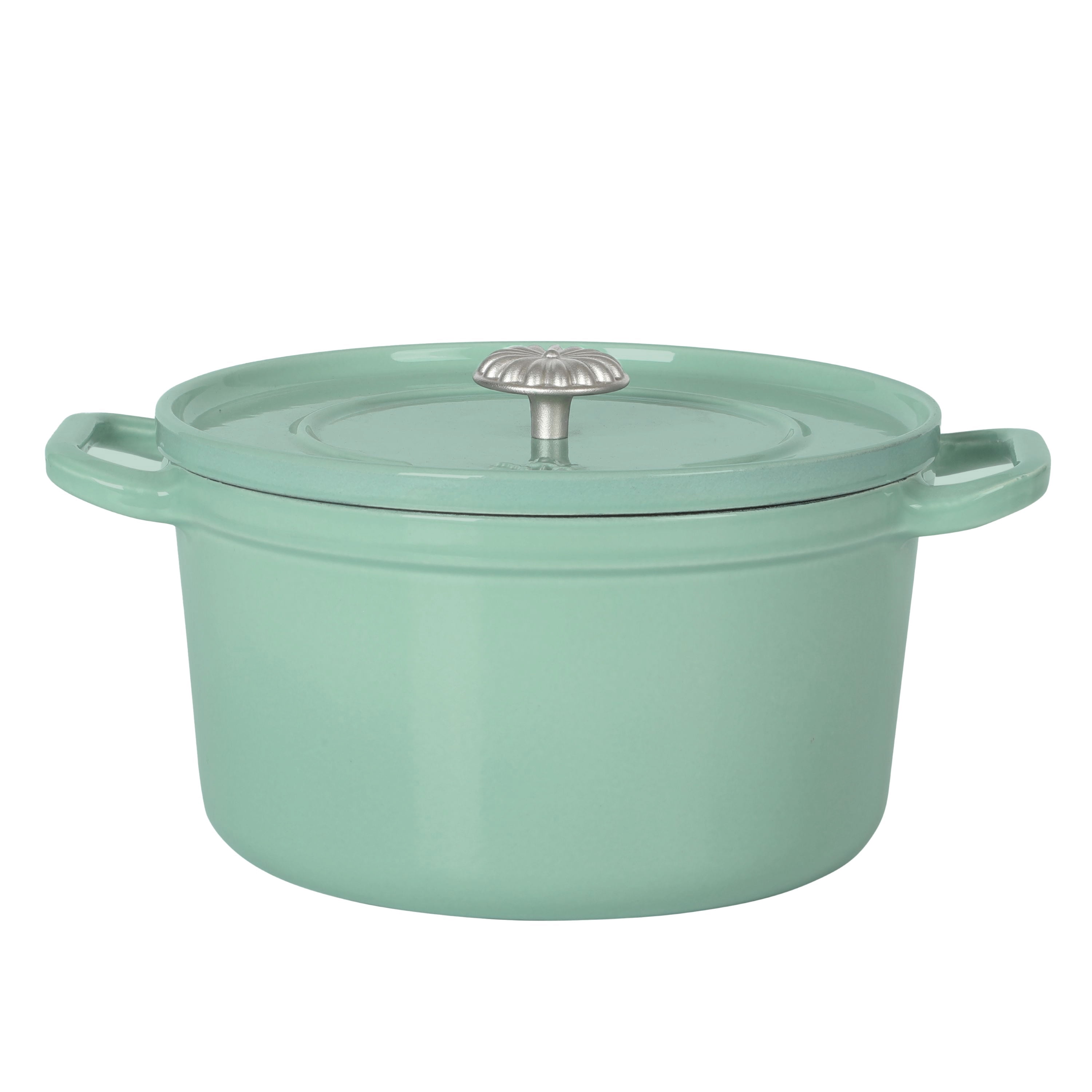The Pioneer Woman 5-Quart Enameled Cast Iron Dutch Oven Pot with Lid, Green - Walmart.com