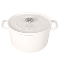 thumbnail interactive-video image 1 of The Pioneer Woman 5-Quart Enameled Cast Iron Dutch Oven with Lid, Linen, 1 of 21