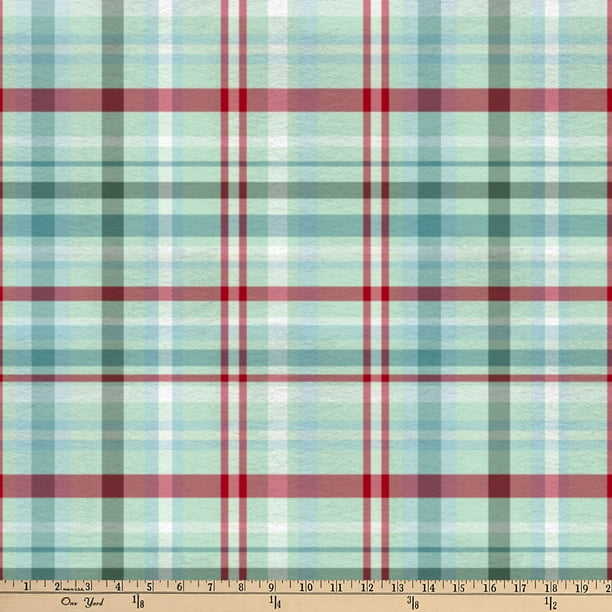 The Pioneer Woman 58 Anti pill Fleece Greenery Plaid Sweing Craft Fabric By the Yard Green Walmart Business Supplies