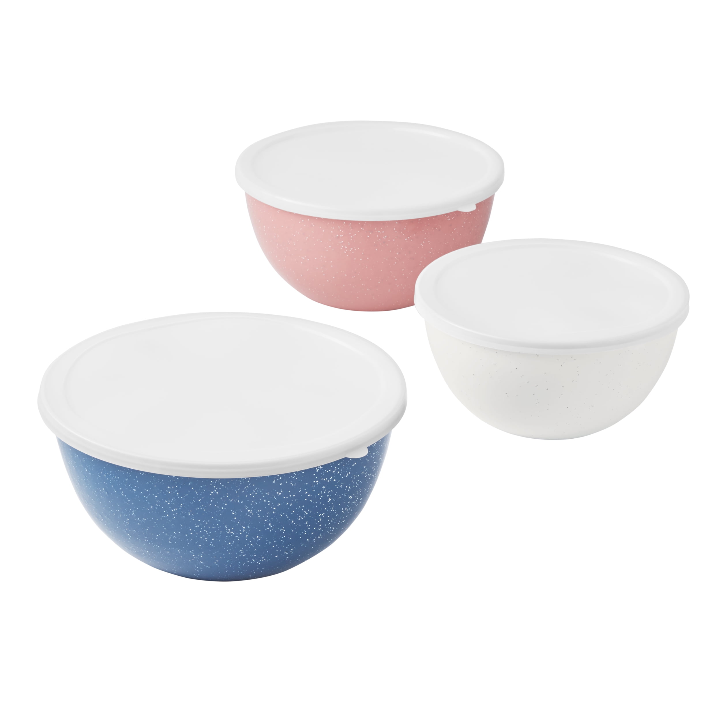The Pioneer Woman 6-Piece Enamel on Steel Mixing Bowls with Lids