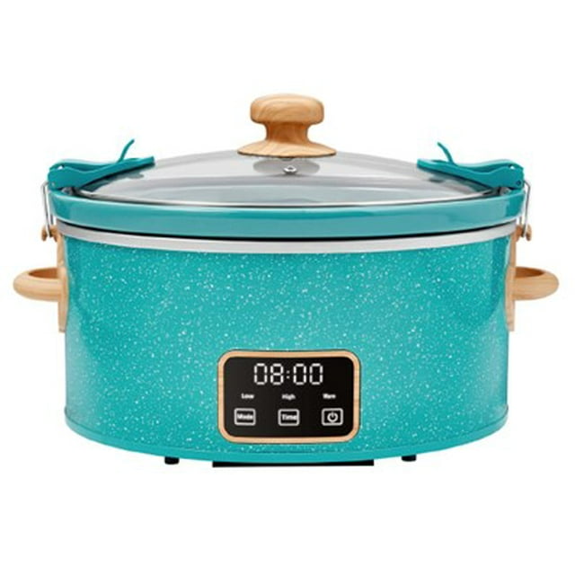 The Pioneer Woman 6 Qt Digital Slow Cooker with Locking Lid, Teal