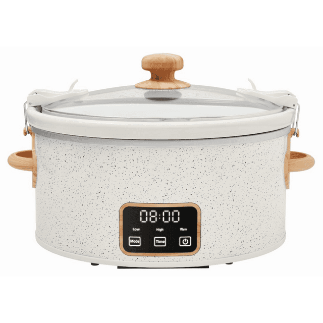 The Pioneer Woman 6 Qt Digital Slow Cooker with Locking Lid, Linen