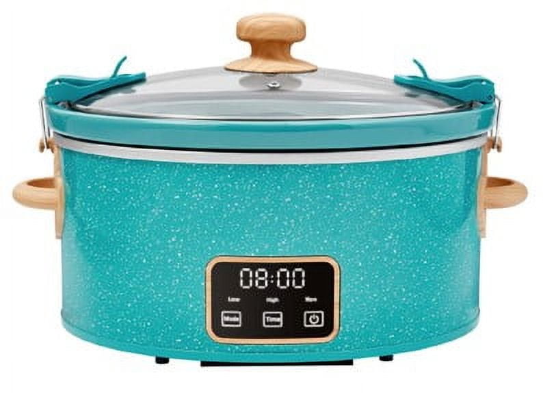 The Pioneer Woman 6 Quart Digital Slow Cooker with Locking Lid, Teal Speckle - Walmart.com