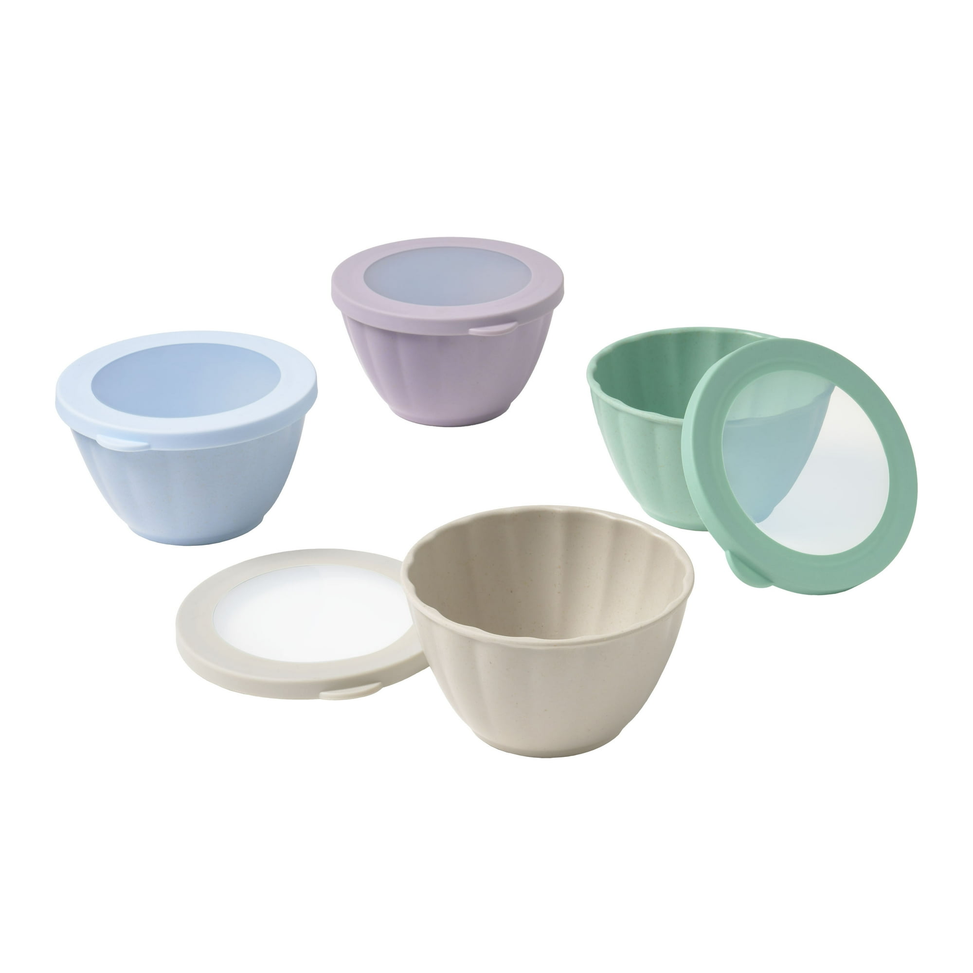 The Pioneer Woman 8-Piece Bamboo Melamine Prep Bowl Set, Multicolor
