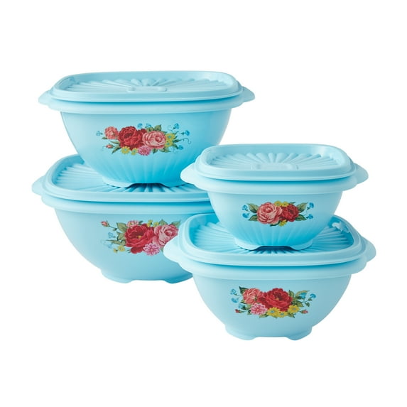 The Pioneer Woman-8 Piece Bowl Set, Sweet Romance, Teal