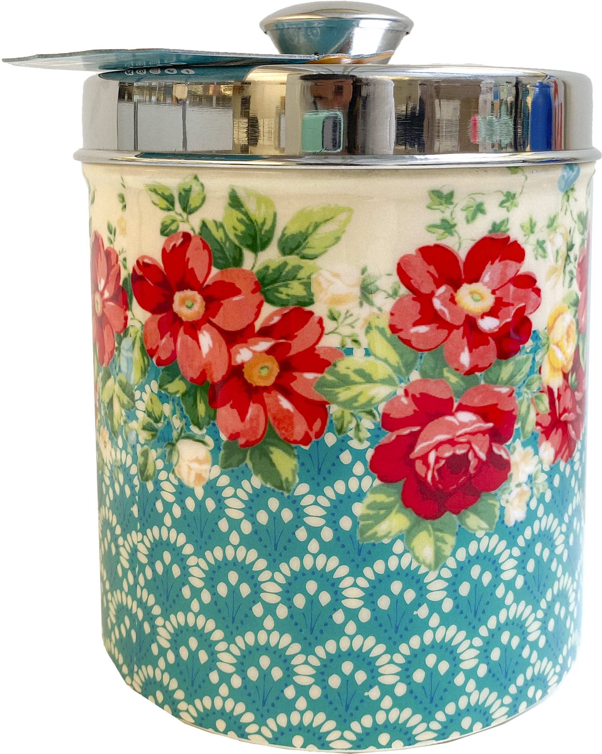 The Pioneer Woman 80 oz Pet Food Storage Jar, 80 oz Capacity