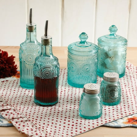 The Pioneer Woman Adeline 6-Piece Oil & Vinegar and Condiment Set