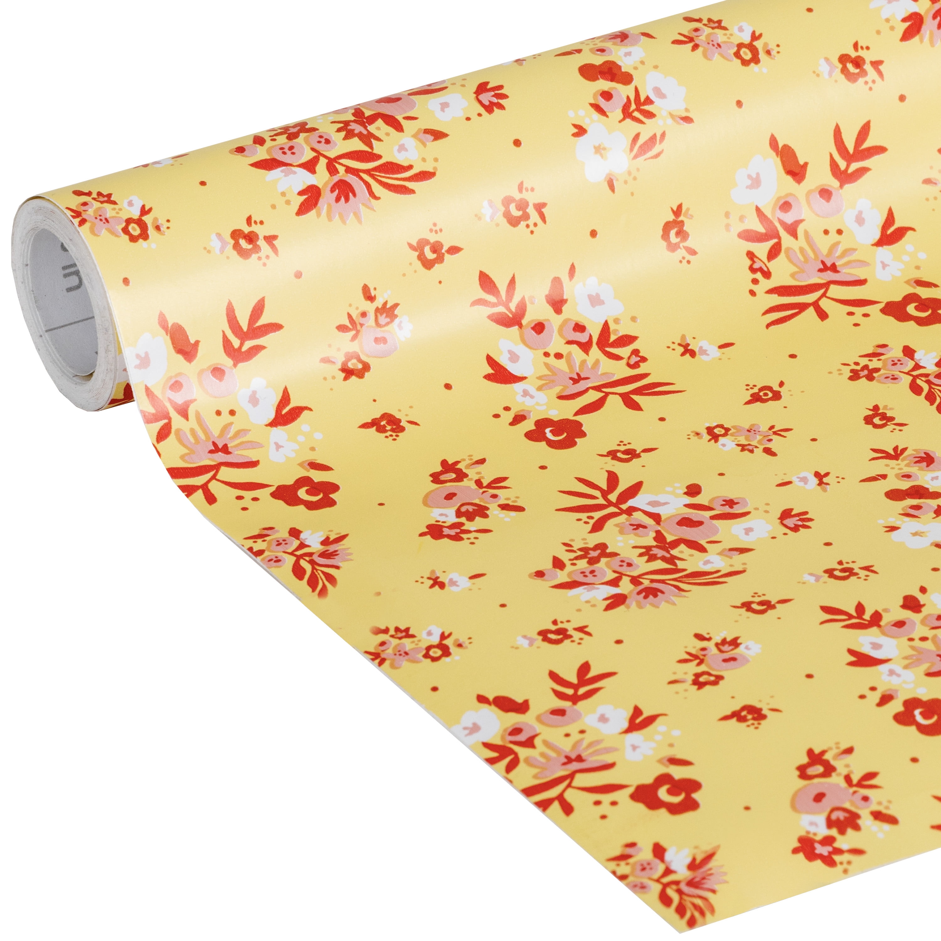 The Pioneer Woman Adhesive Laminate Shelf Liner, Yellow Ditsy, 20 in. x 12 ft. Roll, 3 Count