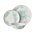 thumbnail image 1 of The Pioneer Woman Agatha 12-Piece Stoneware Dinnerware Set, Green, 1 of 14