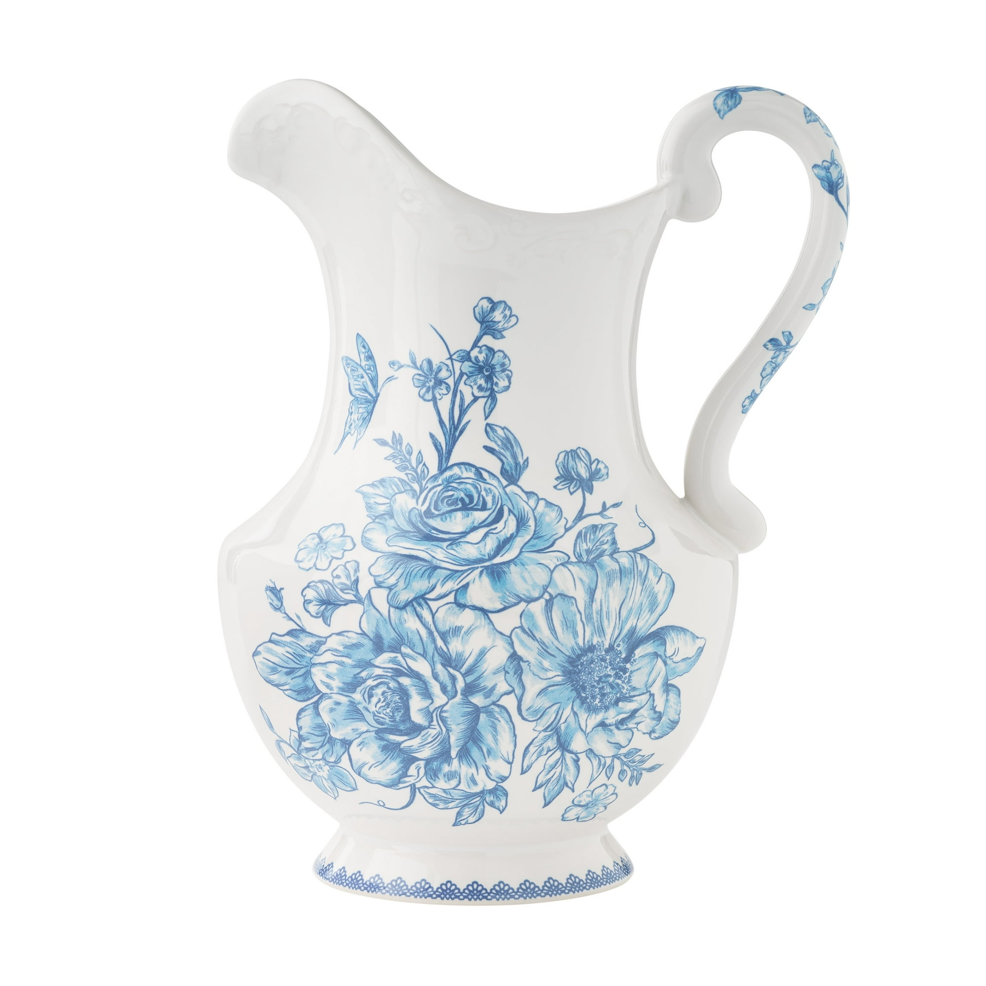 The Pioneer Woman Agatha Stoneware 2-Quart Pitcher, Blue