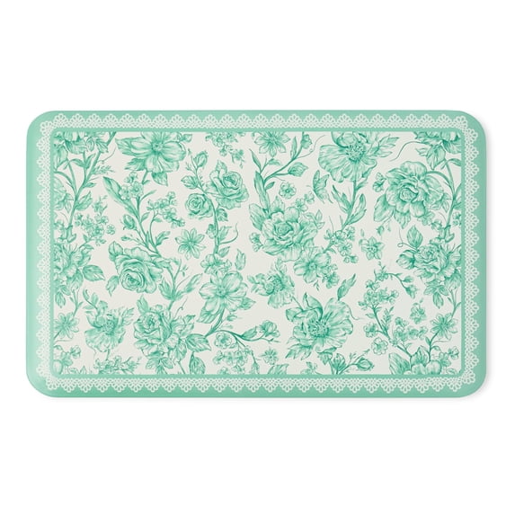 The Pioneer Woman Agatha Comfort Kitchen Mat, Green, 20" x 30"