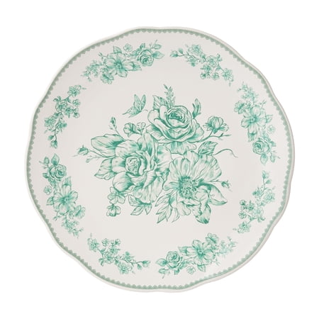 The Pioneer Woman Agatha Stoneware Dinner Plate, Green