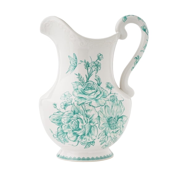 The Pioneer Woman Agatha Stoneware 2-Quart Pitcher, Green