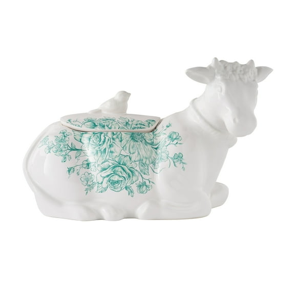 The Pioneer Woman Agatha Stoneware Cow Food Storage Jar, Green