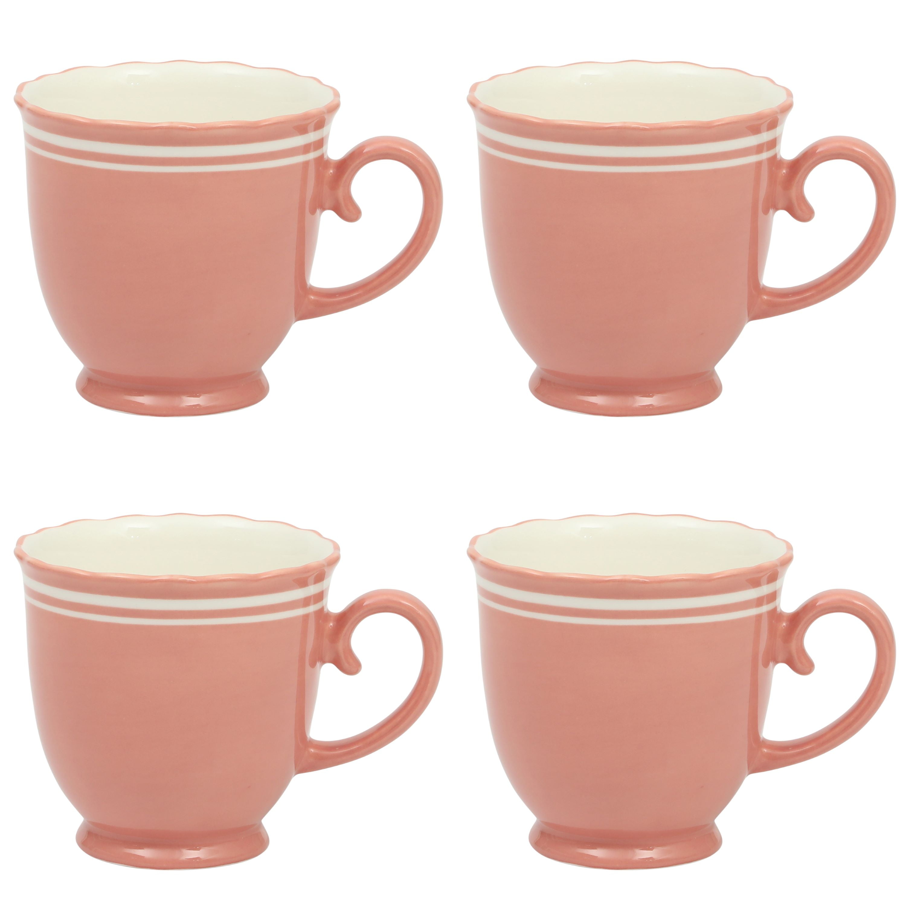 The Pioneer Woman Ainsley Ceramic Mug Set, Sage Blue, 4-Pack
