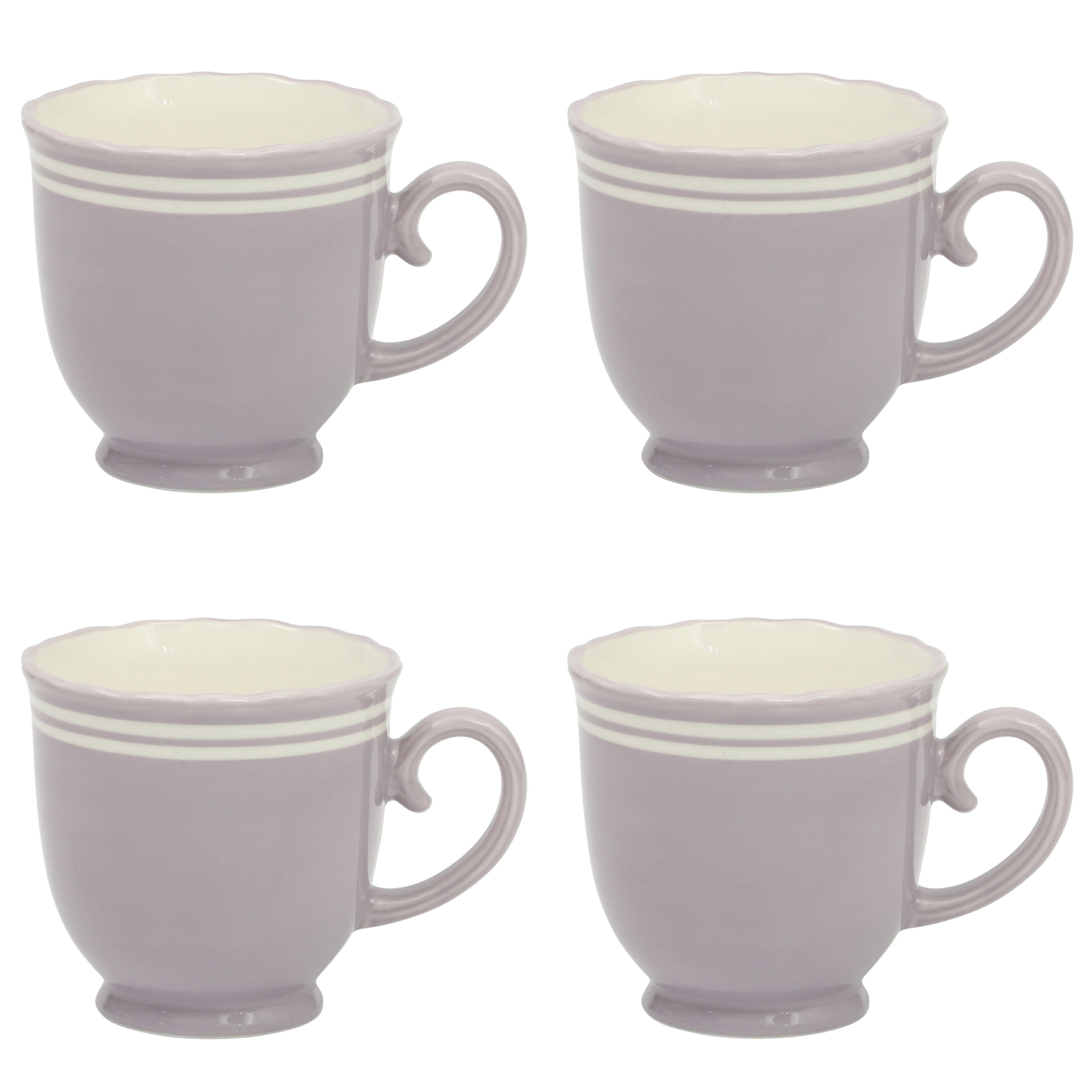The Pioneer Woman Ainsley Ceramic Mug Set, Iris, 4-Pack