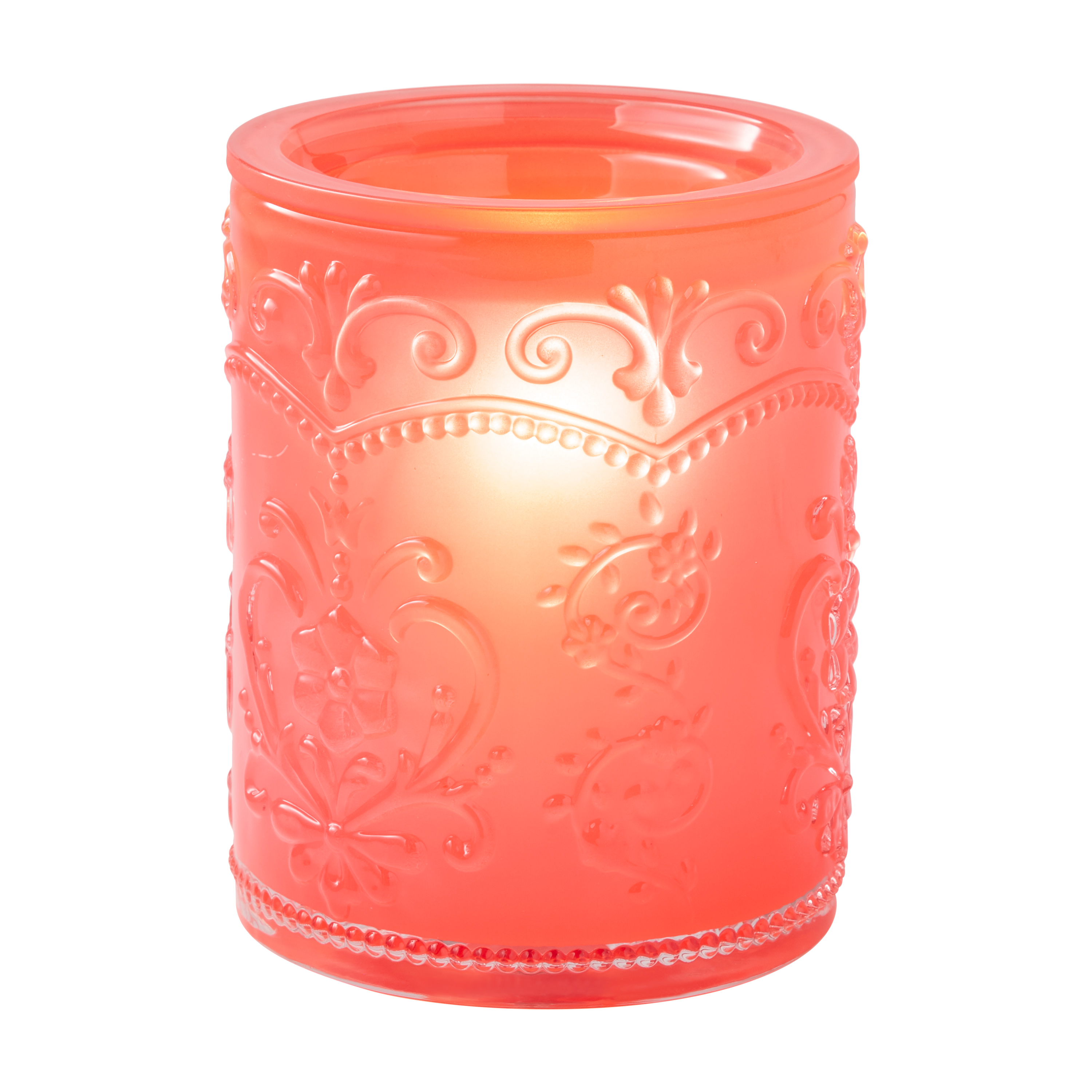 The Pioneer Woman Amelia Embossed Full Size Fragrance Warmer, Coral - image 1 of 4
