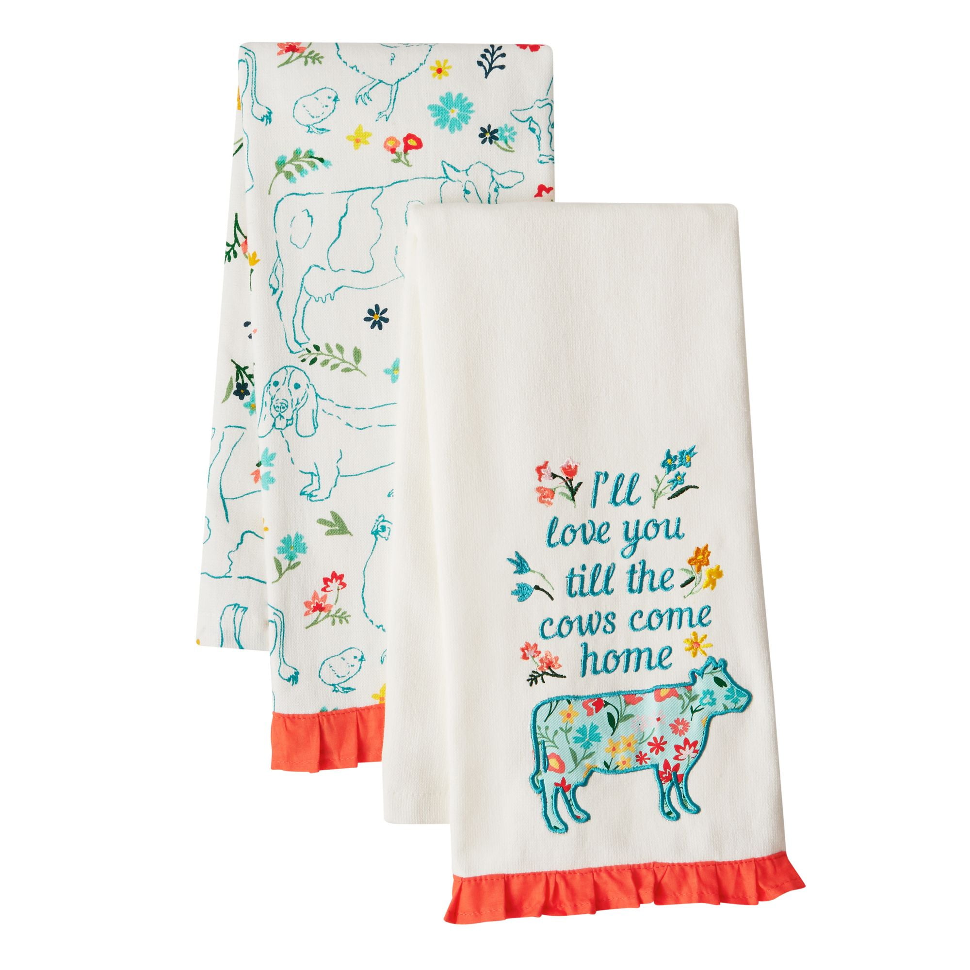 The Pioneer Woman Animals Kitchen Towel Set, Multi-color, 20" x 30", Set of 2 - Walmart.com