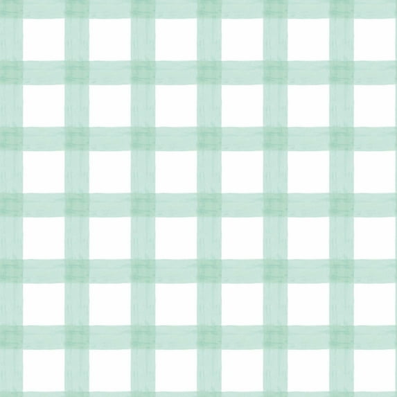 The Pioneer Woman Aqua Charming Check Peel and Stick Wallpaper, 18" x 18.86'