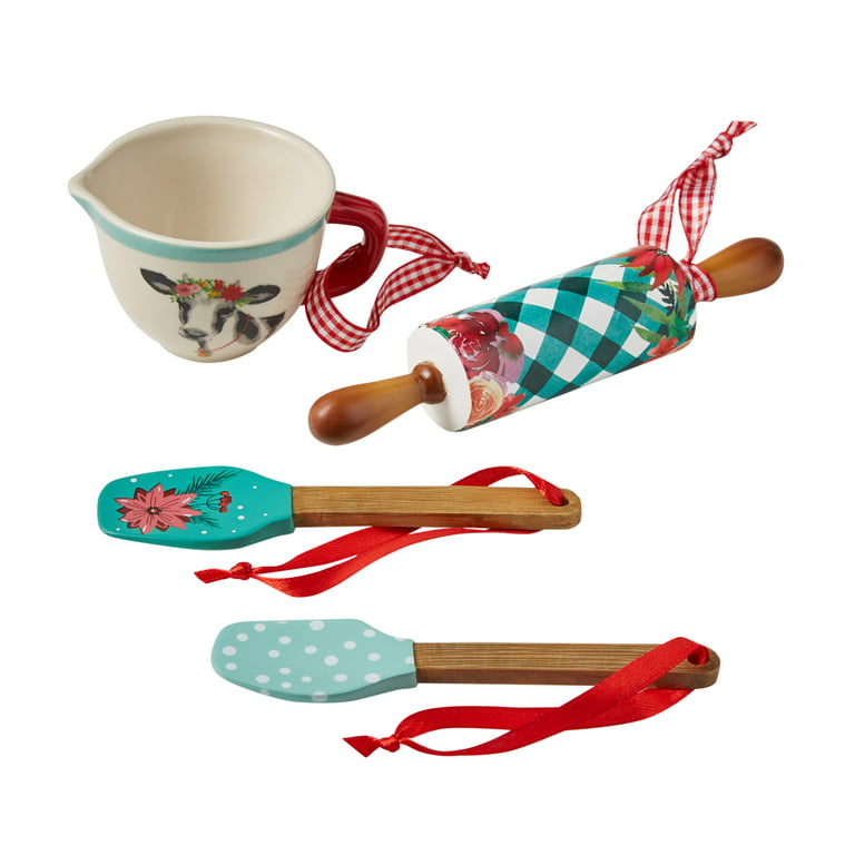 Panitay 14 Pcs Christmas Kitchen Gifts Set for Women Kitchen Utensil Set  Including Bamboo Cutting Boards with Spoons Set Apron Oven Mitt Potholder