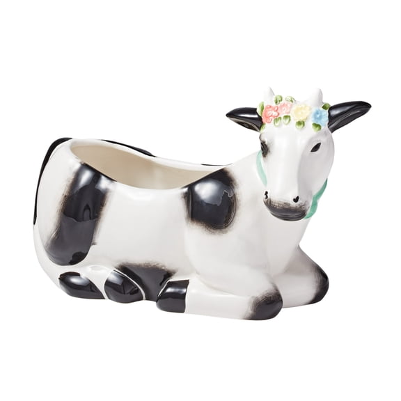 The Pioneer Woman Black and White CowCeramic