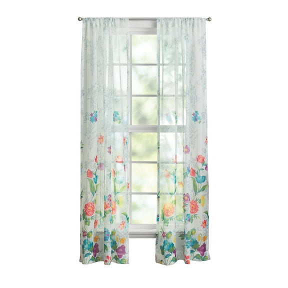The Pioneer Woman Blooming Bouquet Curtain Panel Pair, Set of 2, Floral, 40"W x 84"L